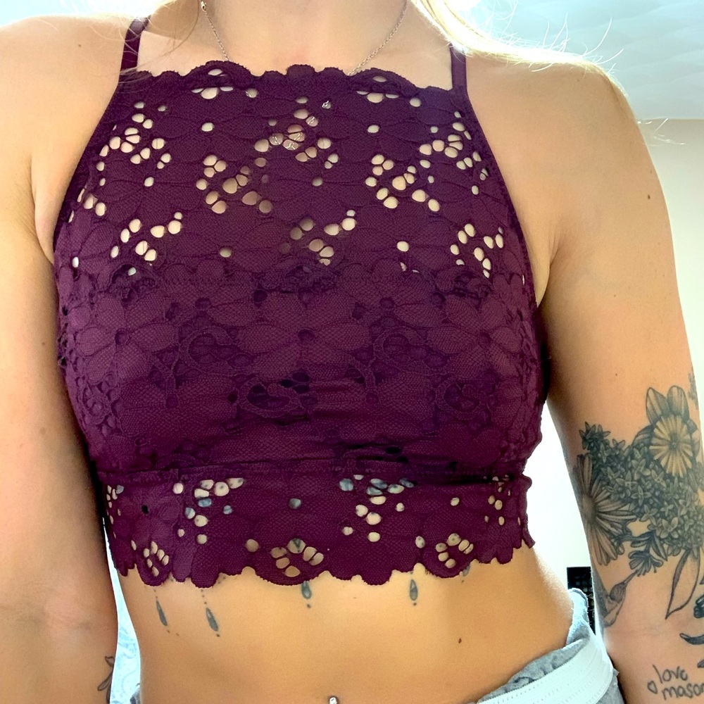 **SOLD** Aerie lace maroon bralette size small